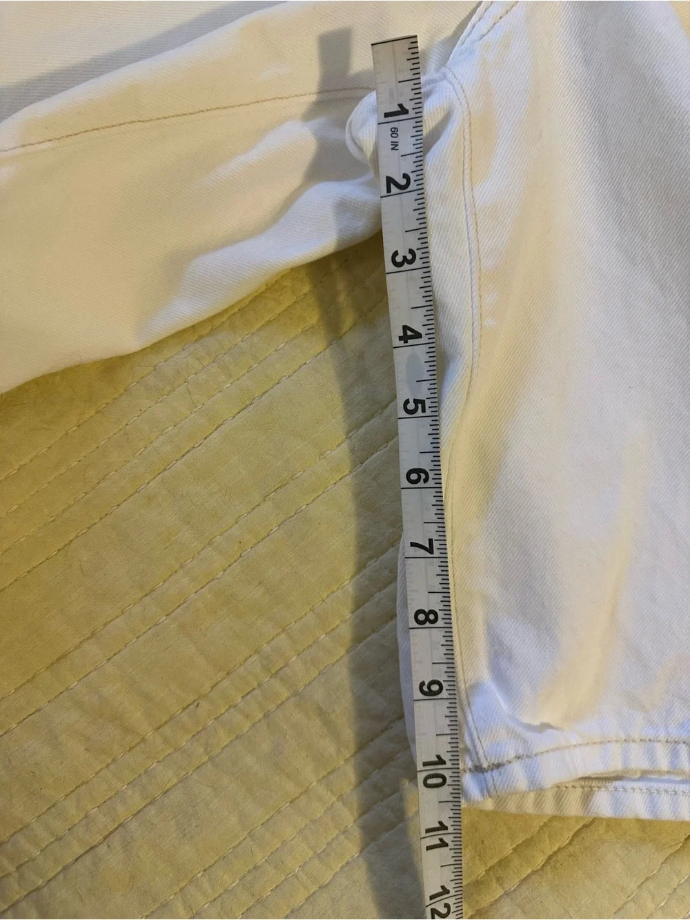 Gap Women’s White Denim Longline Shorts size 14